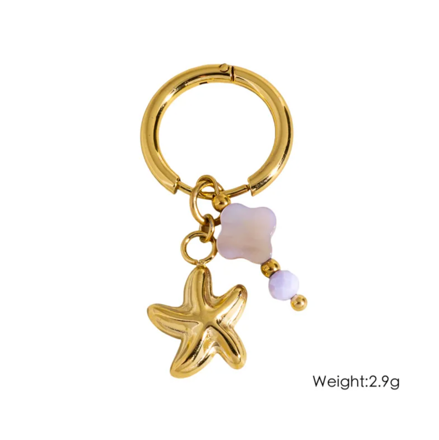 Ocean Charm Hoop Earrings - Earrings - 18k Gold Plated Waterproof Jewellery - Collection 9