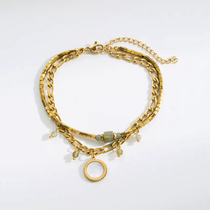 Gold Layered Charm Bracelet - Bracelet - 18k Gold Plated Waterproof Jewellery - Collection 9