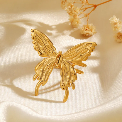 Gold Butterfly Ring - Jewelry - 18k Gold Plated Waterproof Jewellery - Collection 9