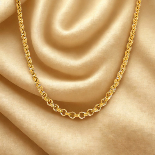 Gold Rolo Chain - Jewelry - 18k Gold Plated Waterproof Jewellery - Collection 9