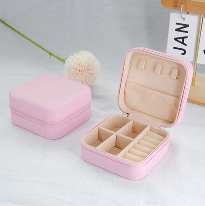 Baby Pink Luxury Travel Jewellery Box - Accessories - 18k Gold Plated Waterproof Jewellery - Collection 9