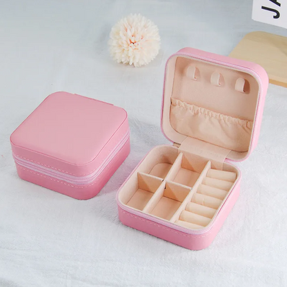 Light Pink Luxury Travel Jewellery Box - Accessories - 18k Gold Plated Waterproof Jewellery - Collection 9