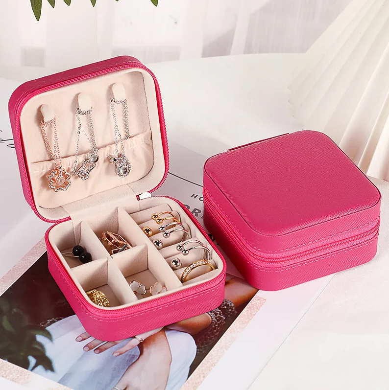 Hot Pink Luxury Travel Jewellery Box - Accessories - 18k Gold Plated Waterproof Jewellery - Collection 9