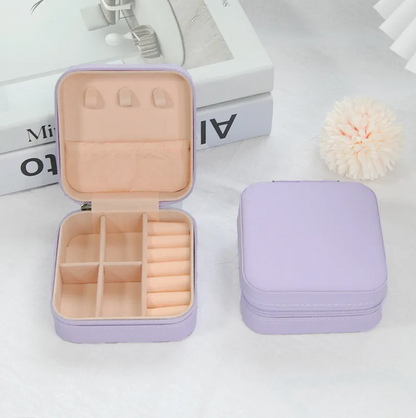 Lavender Luxury Square Travel Jewellery Box - Accessories - 18k Gold Plated Waterproof Jewellery - Collection 9