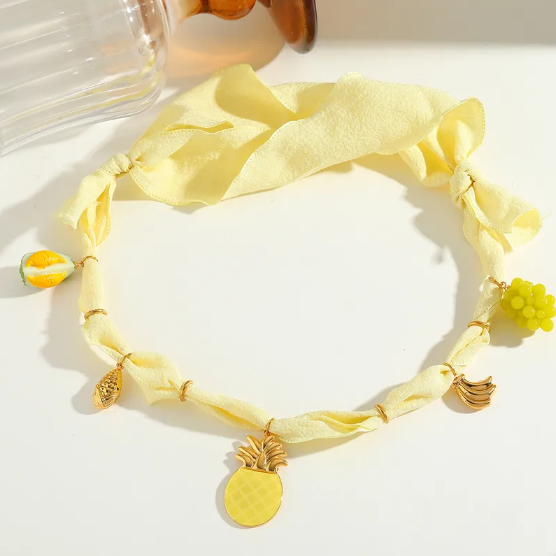 Ribbon Charm Necklace - Jewelry - 18k Gold Plated Waterproof Jewellery - Collection 9