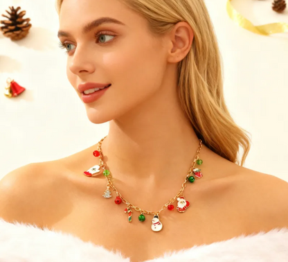 Christmas Character Charm Necklace - Necklaces - 18k Gold Plated Waterproof Jewellery - Collection 9