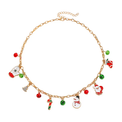 Christmas Character Charm Necklace - Necklaces - 18k Gold Plated Waterproof Jewellery - Collection 9