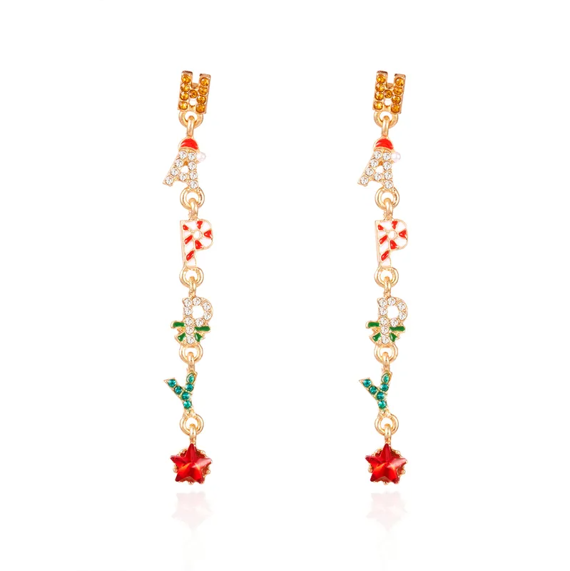 Festive Charm Drop Earrings - Earrings - 18k Gold Plated Waterproof Jewellery - Collection 9