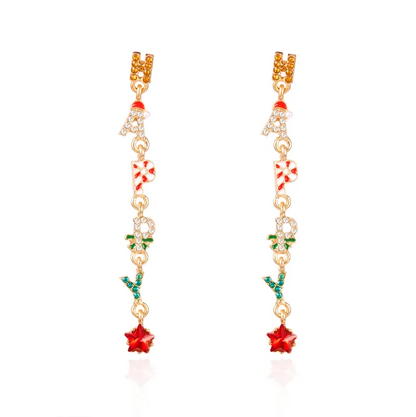 Festive Charm Drop Earrings - Earrings - 18k Gold Plated Waterproof Jewellery - Collection 9