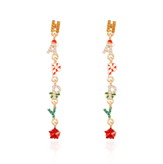 Festive Charm Drop Earrings - Earrings - 18k Gold Plated Waterproof Jewellery - Collection 9