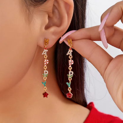 Festive Charm Drop Earrings - Earrings - 18k Gold Plated Waterproof Jewellery - Collection 9