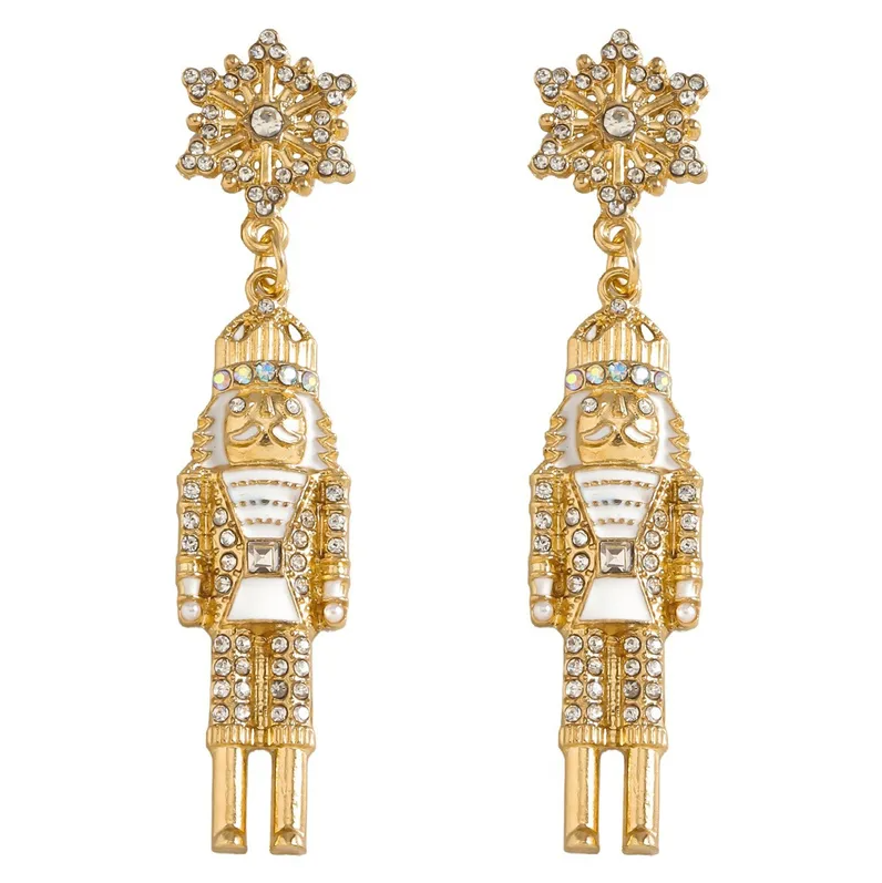 Nutcracker Soldier Drop Earrings - Earrings - 18k Gold Plated Waterproof Jewellery - Collection 9