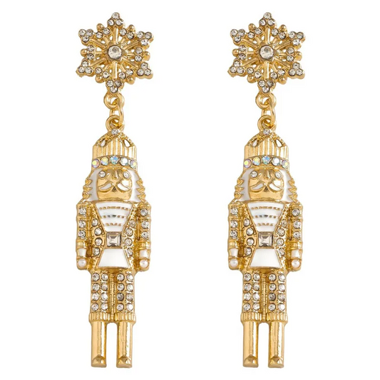 Nutcracker Soldier Drop Earrings - Earrings - 18k Gold Plated Waterproof Jewellery - Collection 9