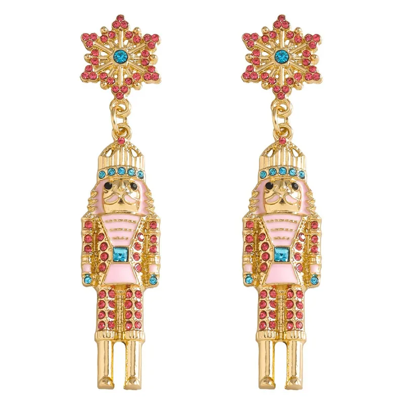 Nutcracker Soldier Drop Earrings - Earrings - 18k Gold Plated Waterproof Jewellery - Collection 9