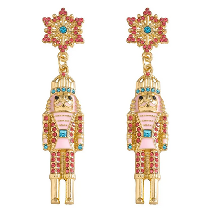 Nutcracker Soldier Drop Earrings - Earrings - 18k Gold Plated Waterproof Jewellery - Collection 9
