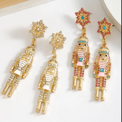 Nutcracker Soldier Drop Earrings - Earrings - 18k Gold Plated Waterproof Jewellery - Collection 9