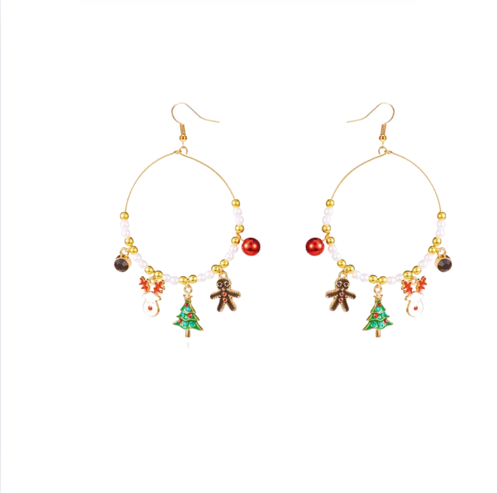 Christmas Charm Hoop Earrings Collection - Earrings - 18k Gold Plated Waterproof Jewellery - Collection 9