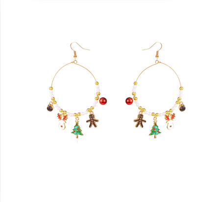 Christmas Charm Hoop Earrings Collection - Earrings - 18k Gold Plated Waterproof Jewellery - Collection 9