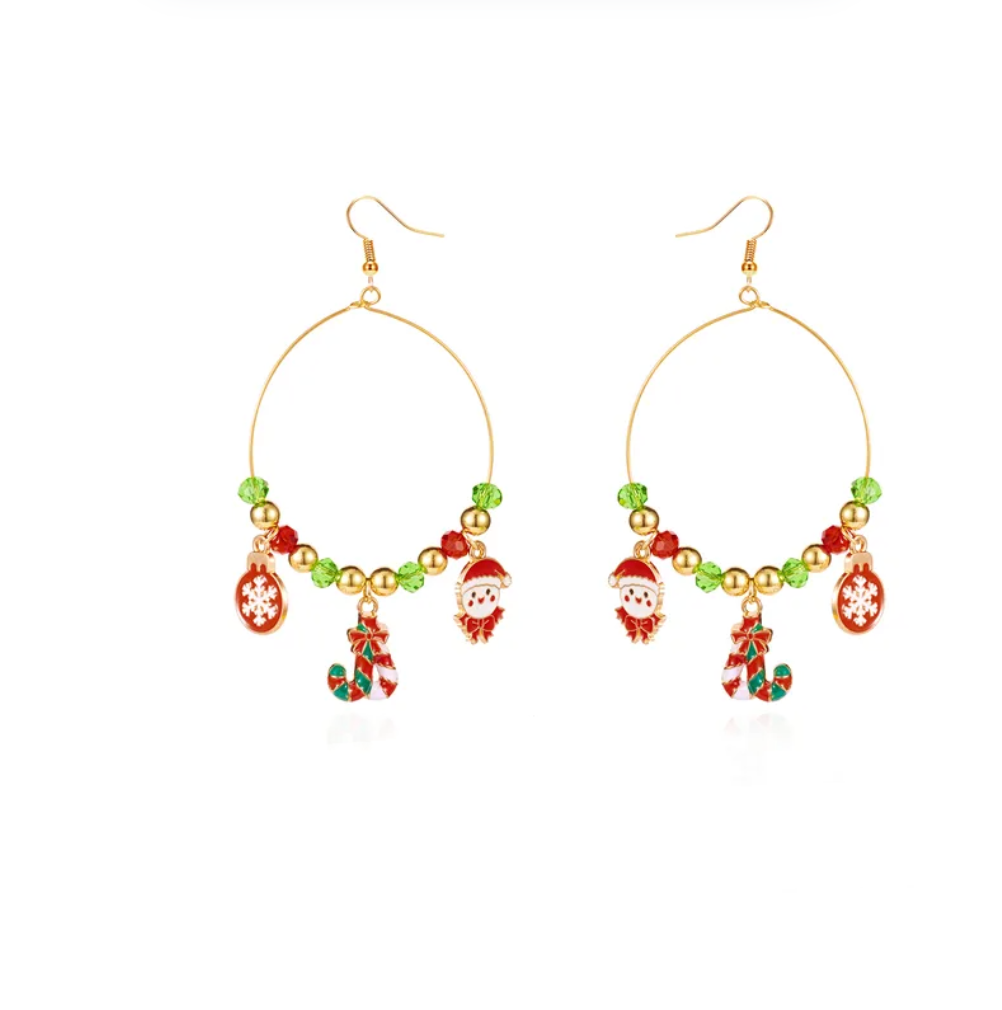 Christmas Charm Hoop Earrings Collection - Earrings - 18k Gold Plated Waterproof Jewellery - Collection 9