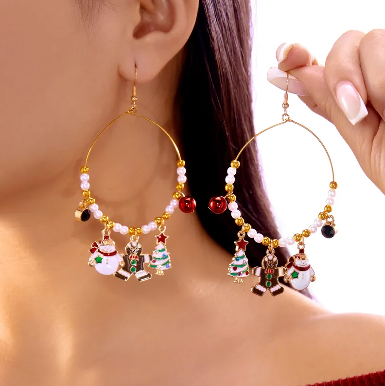 Christmas Charm Hoop Earrings Collection - Earrings - 18k Gold Plated Waterproof Jewellery - Collection 9