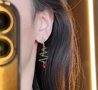 Star & Spiral Tree Drop Earrings - Earrings - 18k Gold Plated Waterproof Jewellery - Collection 9