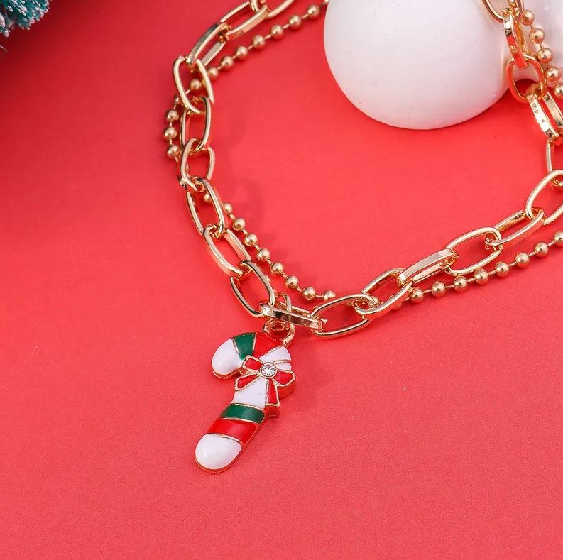 Christmas Charm Layered Chain Bracelet - Bracelets - 18k Gold Plated Waterproof Jewellery - Collection 9