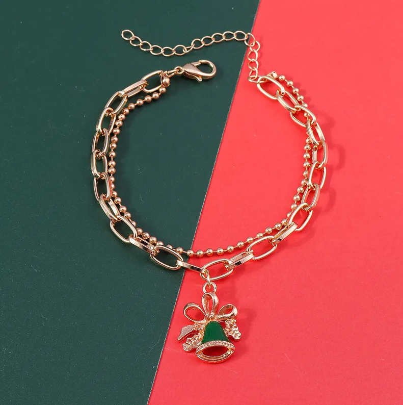 Christmas Charm Layered Chain Bracelet - Bracelets - 18k Gold Plated Waterproof Jewellery - Collection 9