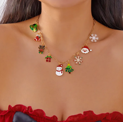 Christmas Charm Paperclip Necklace - Necklaces - 18k Gold Plated Waterproof Jewellery - Collection 9
