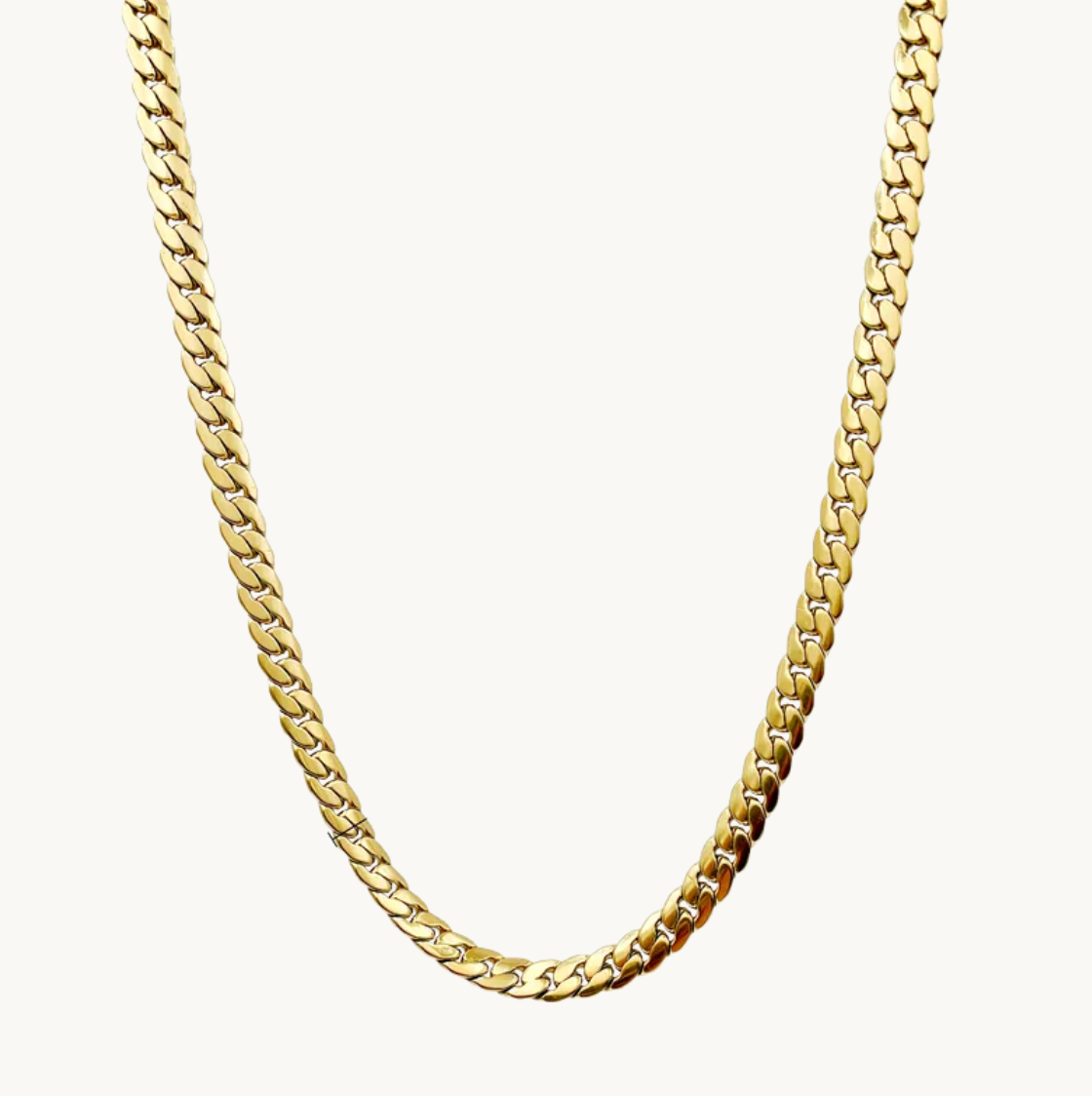 Gold Curb Chain Necklace - Necklace - 18k Gold Plated Waterproof Jewellery - Collection 9