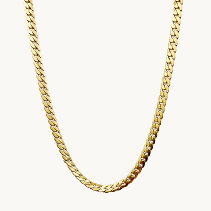 Gold Curb Chain Necklace - Necklace - 18k Gold Plated Waterproof Jewellery - Collection 9
