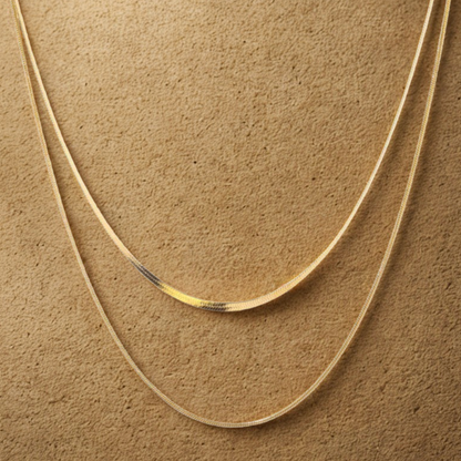 Gold Layered Chain Necklace - Necklace - 18k Gold Plated Waterproof Jewellery - Collection 9