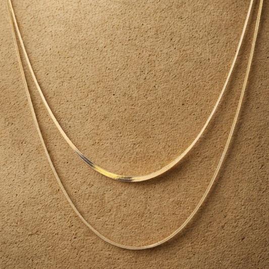 Gold Layered Chain Necklace - Necklace - 18k Gold Plated Waterproof Jewellery - Collection 9
