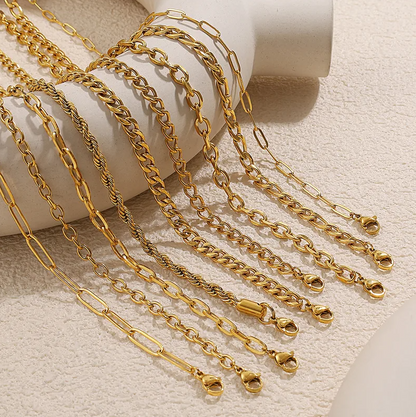 Gold Large Link Chain - Necklace - 18k Gold Plated Waterproof Jewellery - Collection 9
