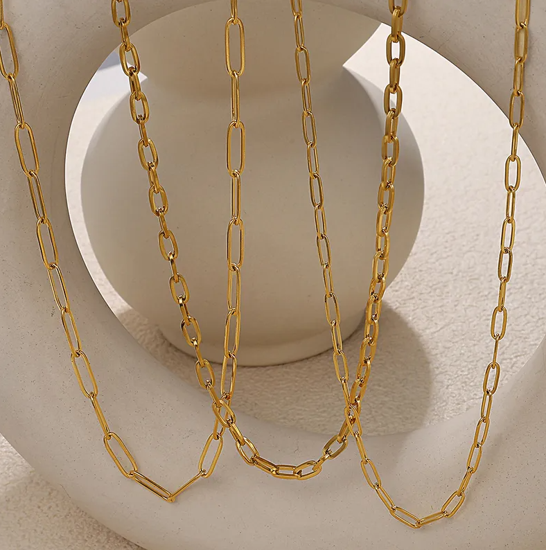 Gold Large Link Chain - Necklace - 18k Gold Plated Waterproof Jewellery - Collection 9