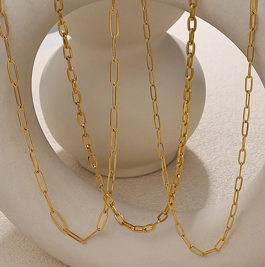 Gold Large Link Chain - Necklace - 18k Gold Plated Waterproof Jewellery - Collection 9