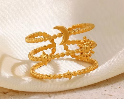 Celestial Bow Ring - Jewelry - 18k Gold Plated Waterproof Jewellery - Collection 9