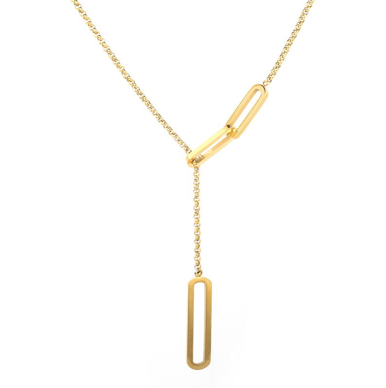 Geometric Link Gold Necklace - Jewelry - 18k Gold Plated Waterproof Jewellery - Collection 9