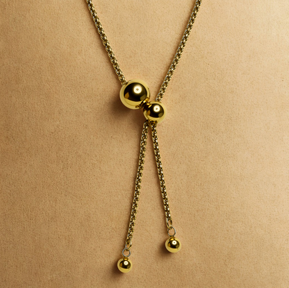 Gold Ball Chain Necklace - Jewelry - 18k Gold Plated Waterproof Jewellery - Collection 9