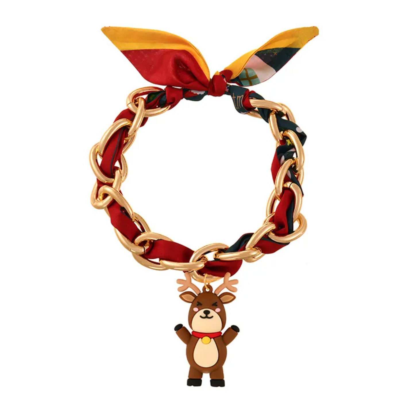 Ribbon Chain Christmas Pendant Necklace - Necklaces - 18k Gold Plated Waterproof Jewellery - Collection 9