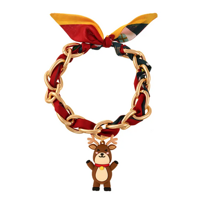 Ribbon Chain Christmas Pendant Necklace - Necklaces - 18k Gold Plated Waterproof Jewellery - Collection 9