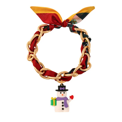 Ribbon Chain Christmas Pendant Necklace - Necklaces - 18k Gold Plated Waterproof Jewellery - Collection 9