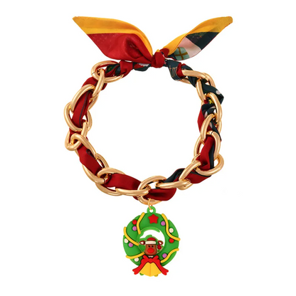 Ribbon Chain Christmas Pendant Necklace - Necklaces - 18k Gold Plated Waterproof Jewellery - Collection 9