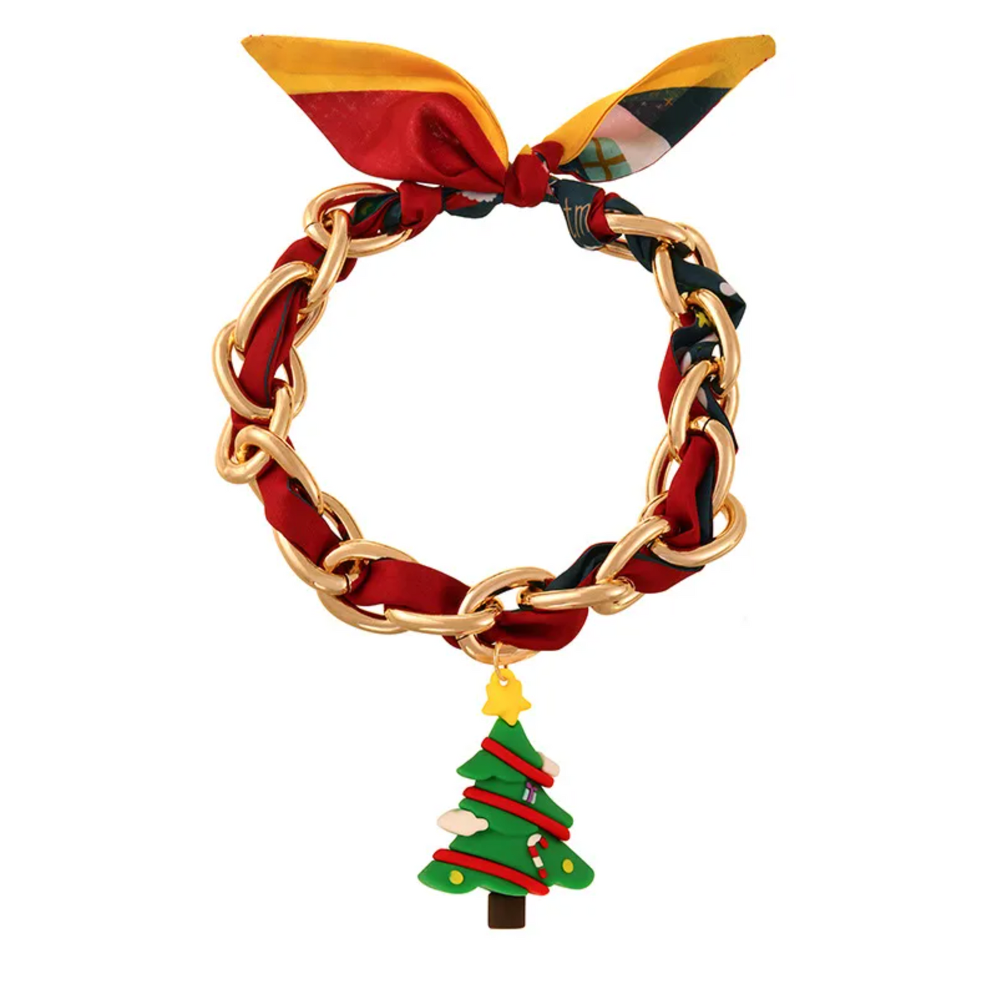 Ribbon Chain Christmas Pendant Necklace - Necklaces - 18k Gold Plated Waterproof Jewellery - Collection 9