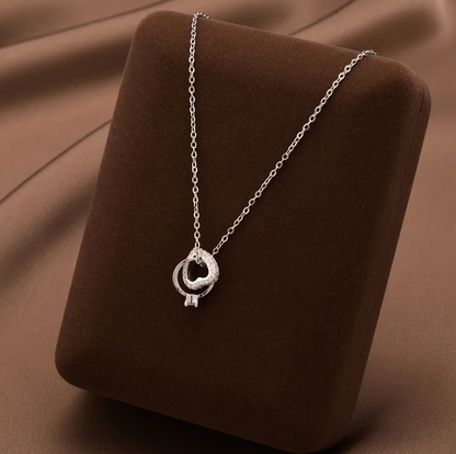 Gold Crystal Heart Pendant Necklace - Necklace - 18k Gold Plated Waterproof Jewellery - Collection 9