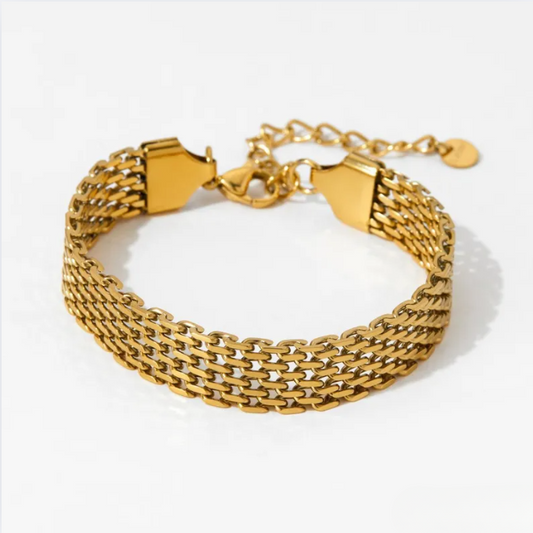 Gold Chain Layered Bracelet - Jewelry - 18k Gold Plated Waterproof Jewellery - Collection 9