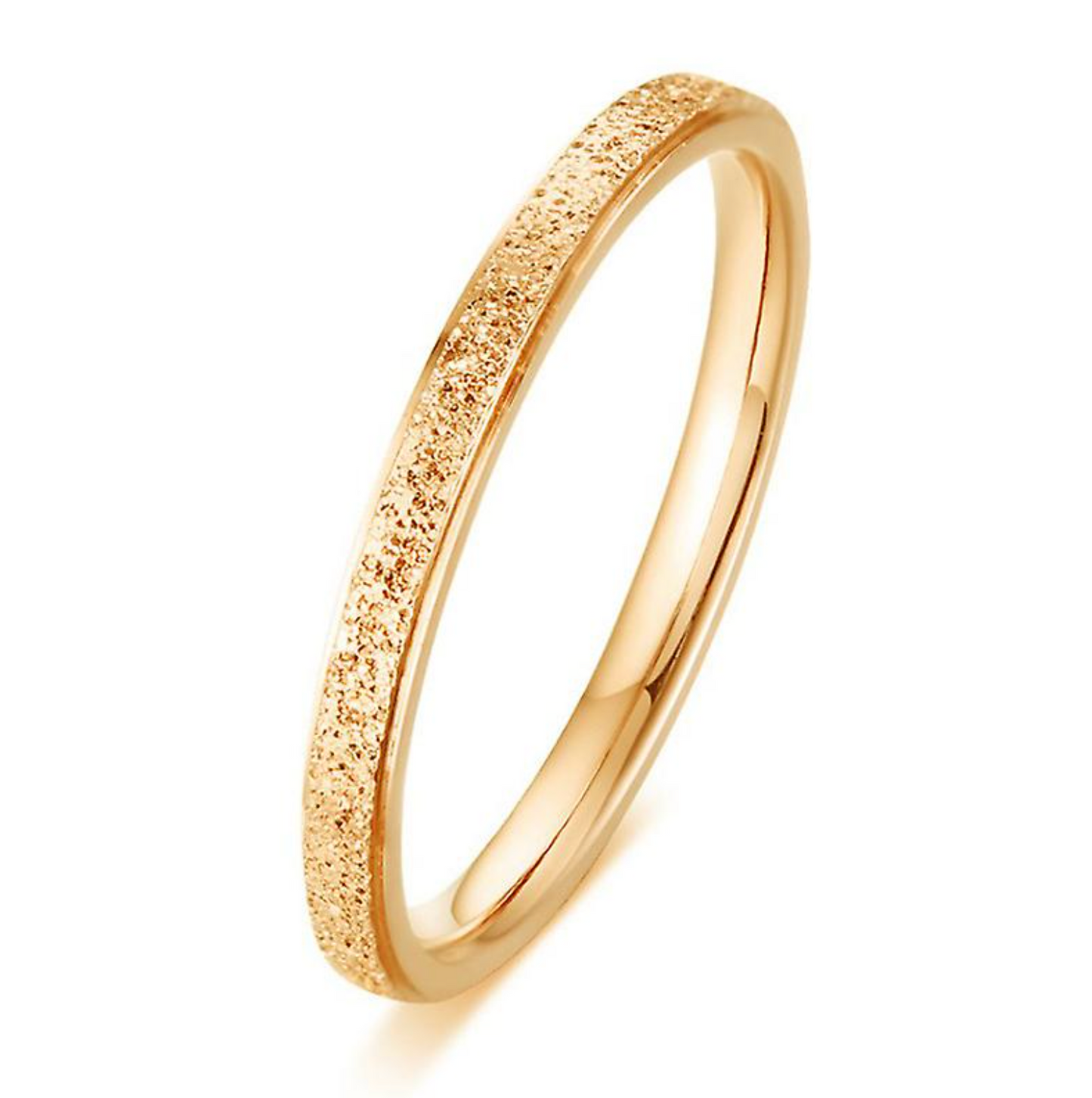 Gold Textured Bangle Ring - Rings - 18k Gold Plated Waterproof Jewellery - Collection 9