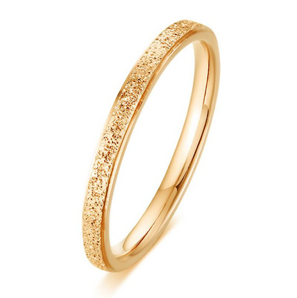 Gold Textured Bangle Ring - Rings - 18k Gold Plated Waterproof Jewellery - Collection 9