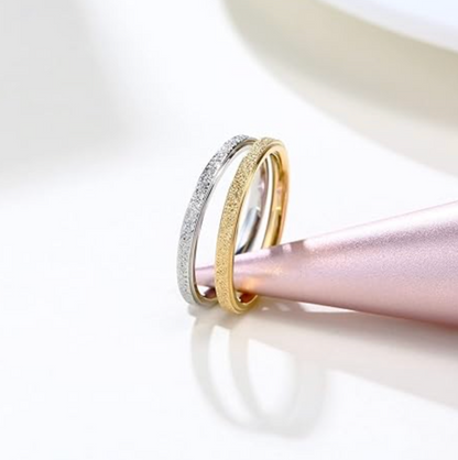 Gold Textured Bangle Ring - Rings - 18k Gold Plated Waterproof Jewellery - Collection 9