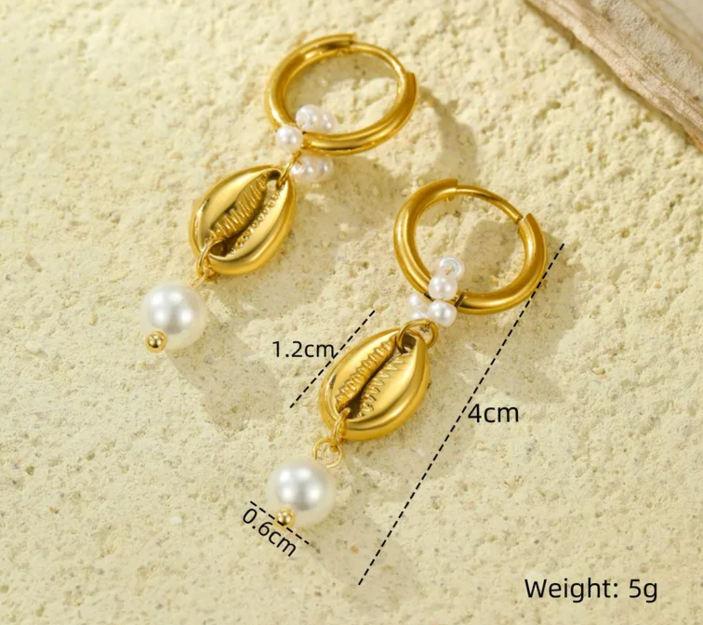 Beach Charm Hoop Earrings