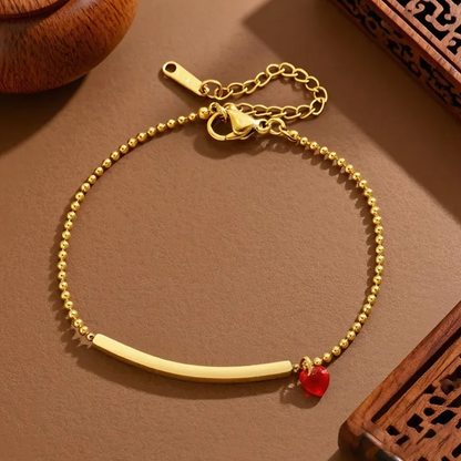 Heart Charm Bracelet - Jewelry - 18k Gold Plated Waterproof Jewellery - Collection 9